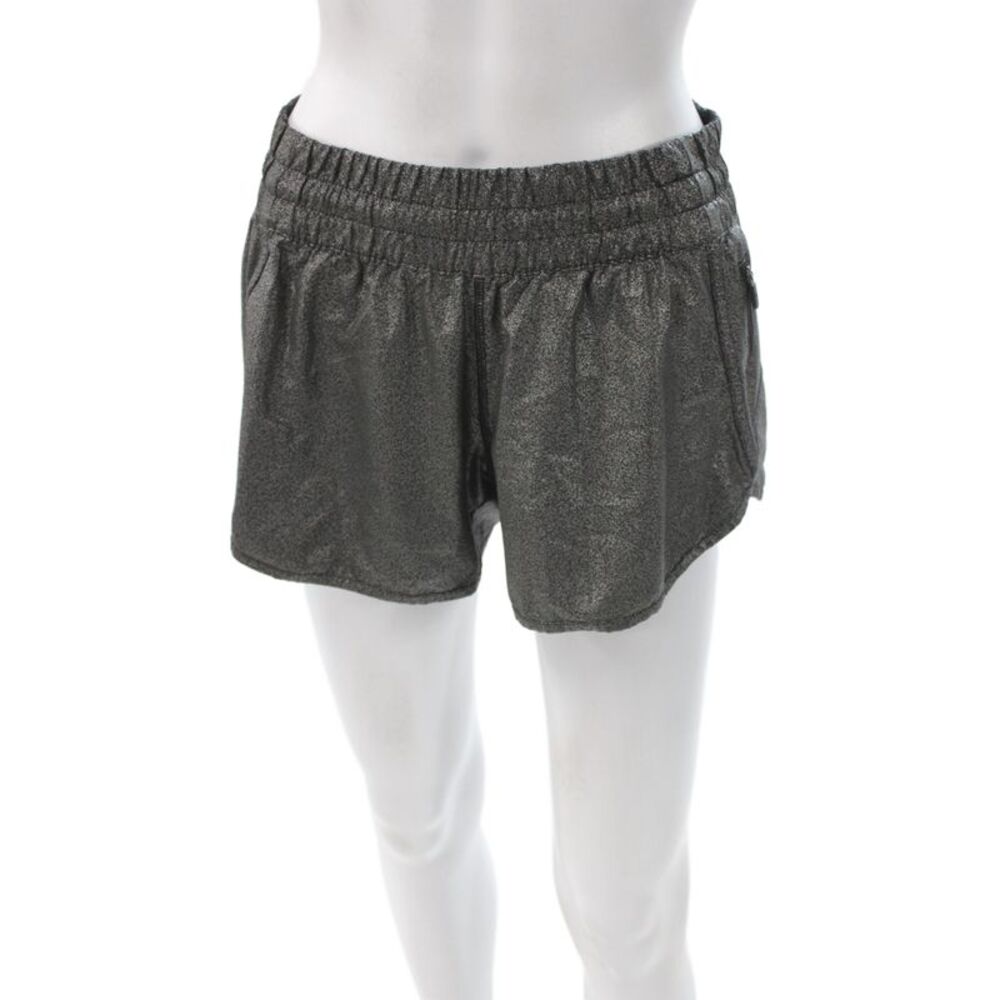 Lululemon Womens Athletic Shorts Gray Drawstring Polyester Athleisure Size 8